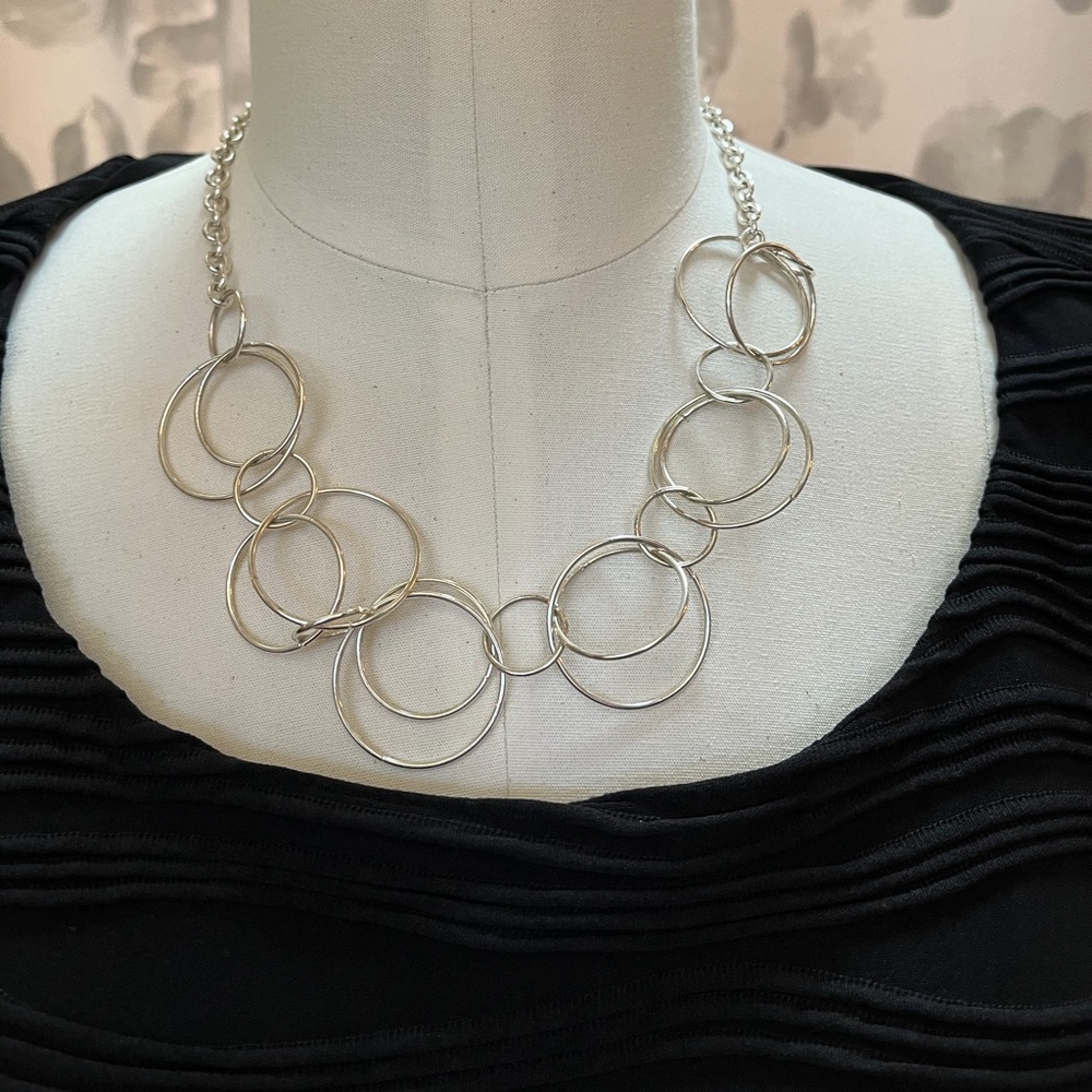Necklace - Silver-tone.  19”